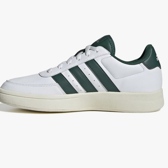 Adidas Men's Breaknet 3.0 White and Green Sneakers - Picture 2 of 7